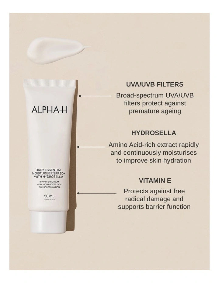 Daily Essential Moisturiser SPF 50+ with Hydrosella 100ml