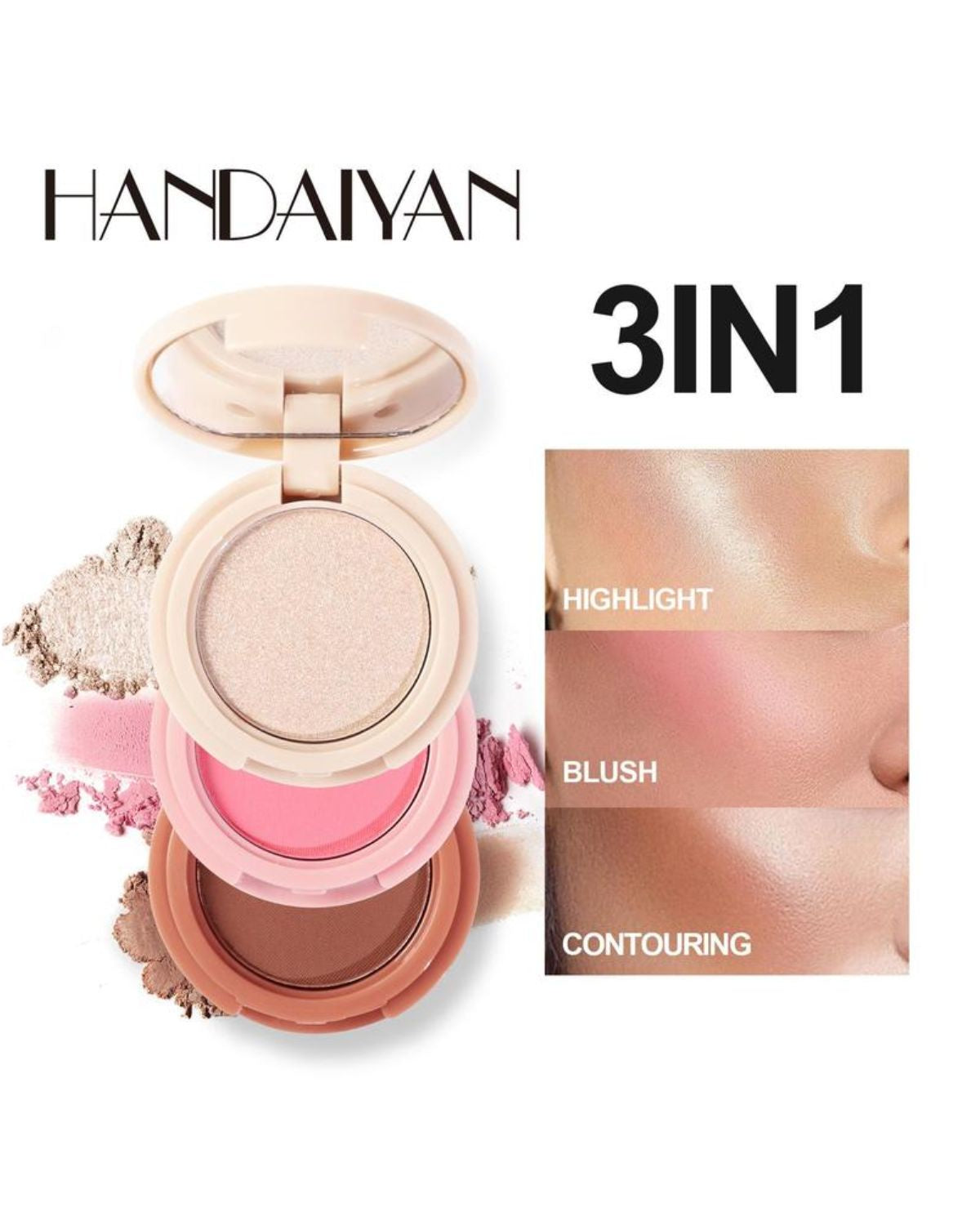 Glow Up 3 in 1 Highlight Blush Contour 6g
