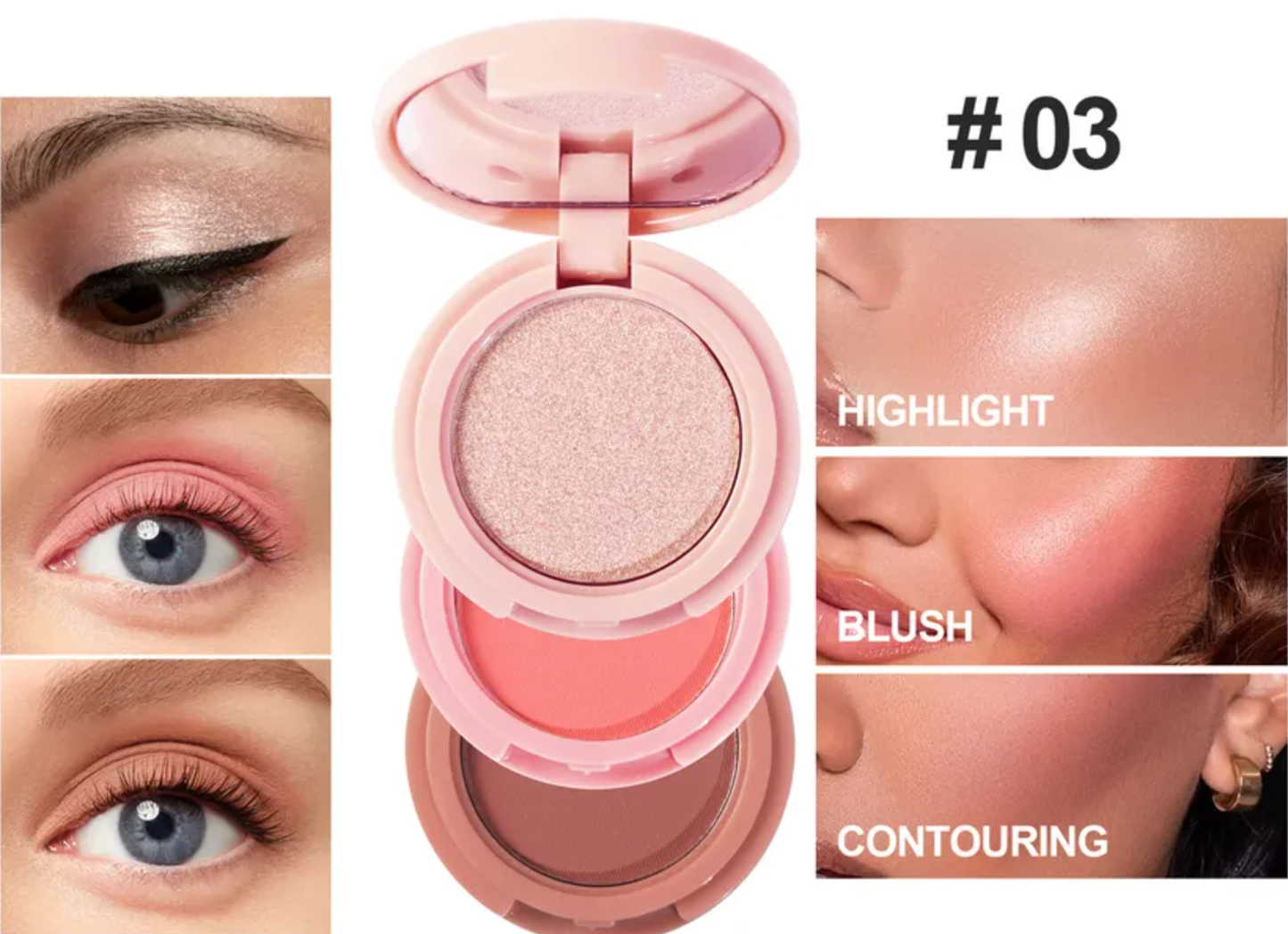 Glow Up 3 in 1 Highlight Blush Contour 6g