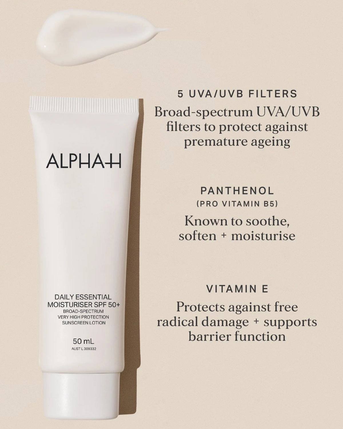 Alpha - H - Alpha - H Daily Essential Moisturiser 50+ - 50ml - The Beauty Shop - 9336328014315