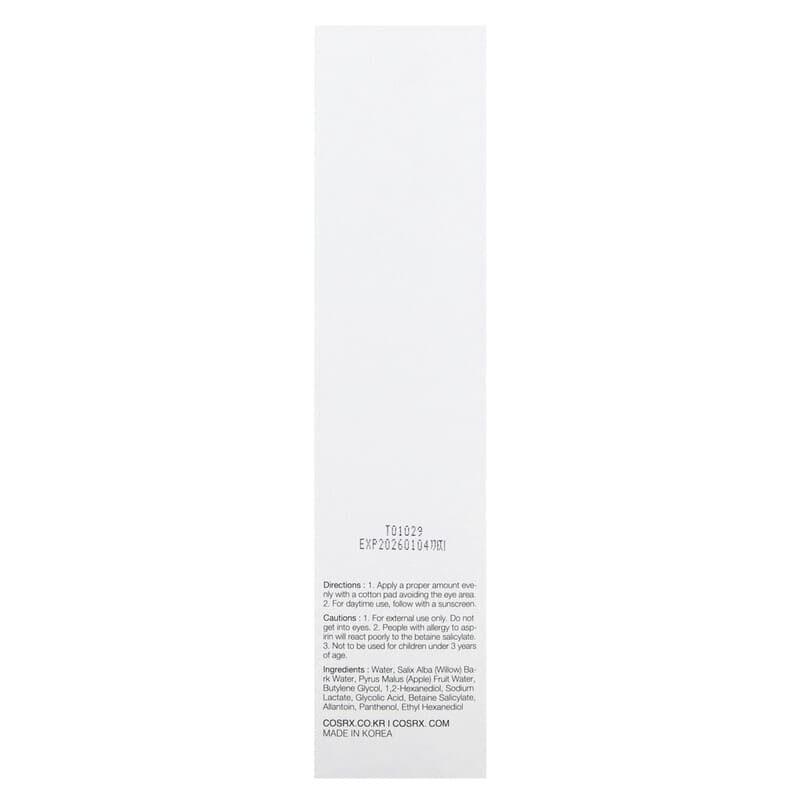 COSRX - COSRX AHA/BHA Clarifying Treatment Toner 150ml - The Beauty Shop - 8809416470030