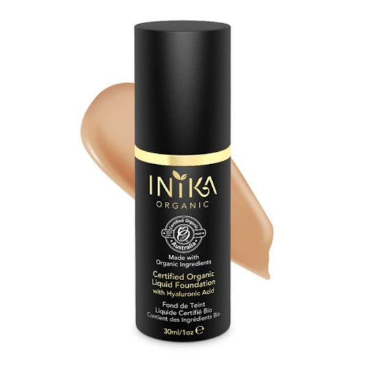 Inika - Certified Organic Liquid Foundation with Hyaluronic Acid 30ml - Porcelain - The Beauty Shop - 9553527010836