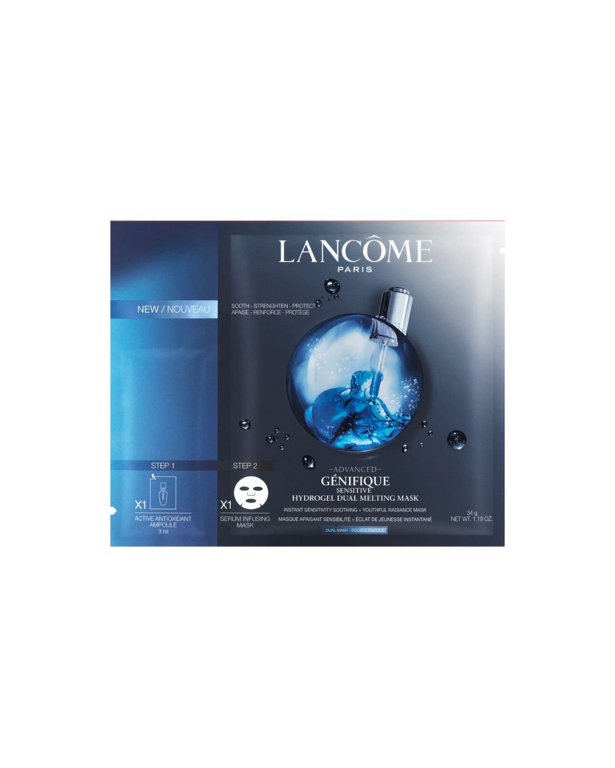 Lancome - Advanced Genifique Sensitive Hydrogel Dual Melting Sheet Mask 3ml x 7 - 1 pcs - The Beauty Shop - 4935421701723