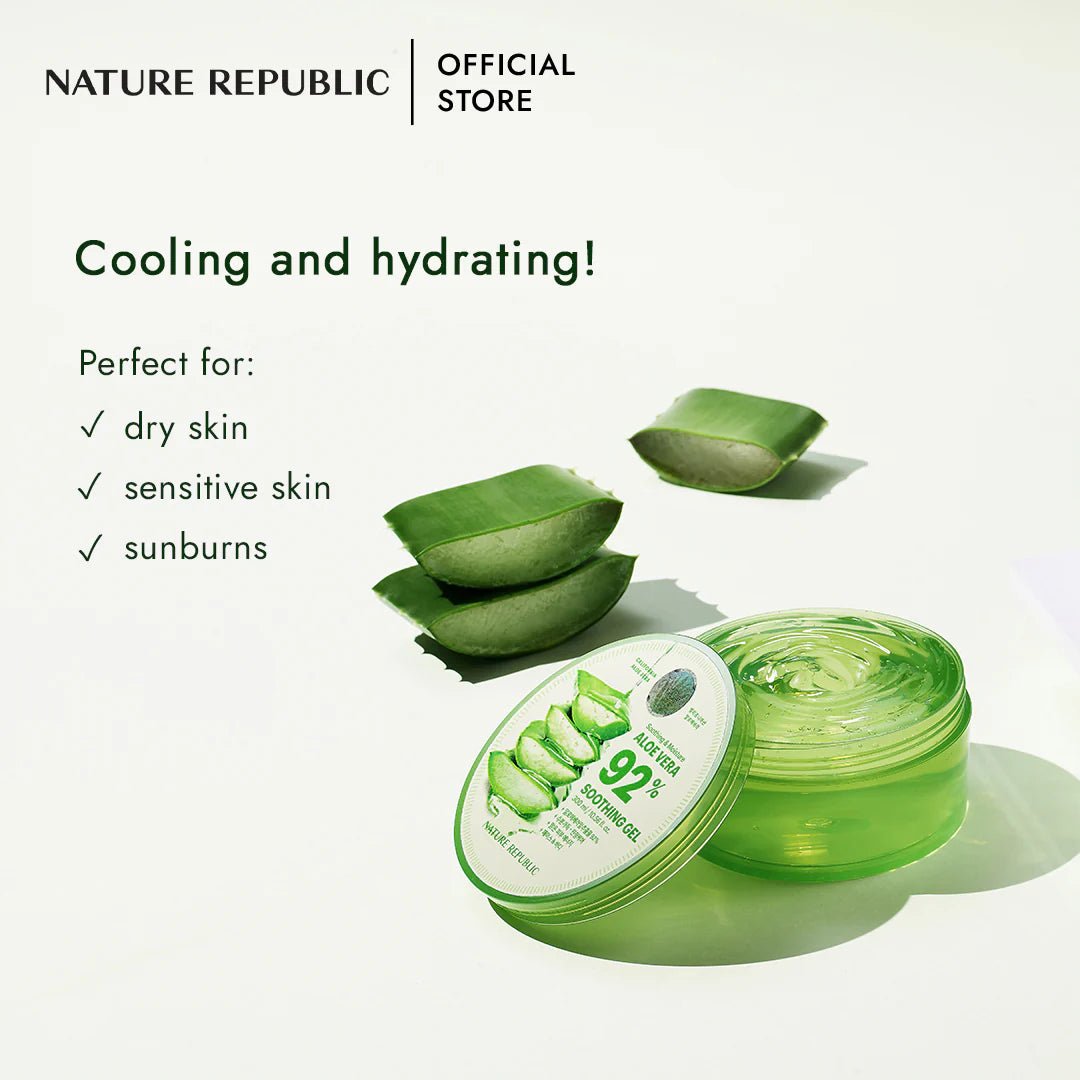 Nature Republic - Nature Republic Soothing & Moisture Aloe Vera 92% Soothing Gel 300ml - The Beauty Shop - 8806173420377