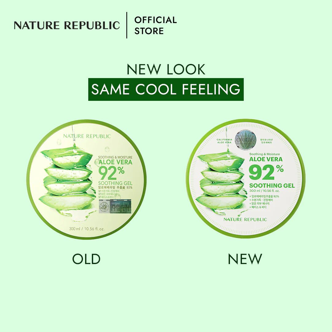 Nature Republic - Nature Republic Soothing & Moisture Aloe Vera 92% Soothing Gel 300ml - The Beauty Shop - 8806173420377