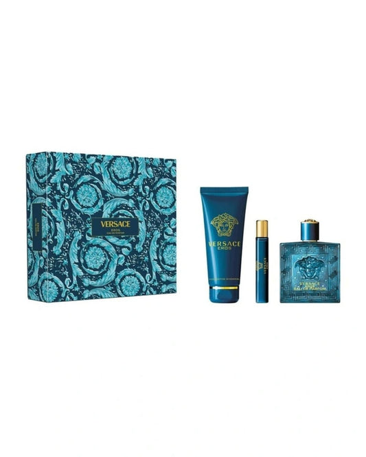 Versace - Versace Eros Gift Set 100ml + Shower Gel EDT Fathers Day 2024 - The Beauty Shop - 8011003813865